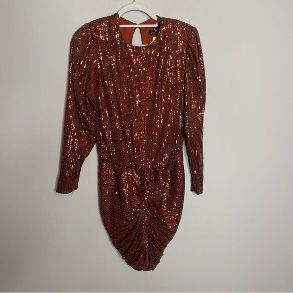 $658 Retrofete Flynn ruched sequined tulle mini dress NWT Small - Picture 6 of 10